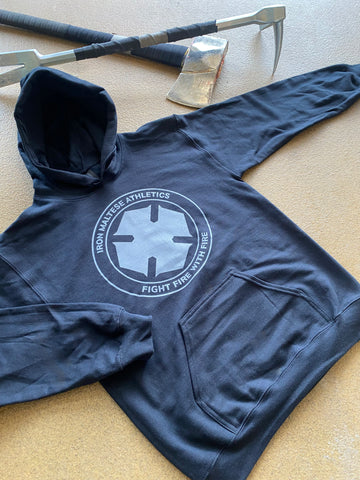Classic Fight Fire Hoodie - Black
